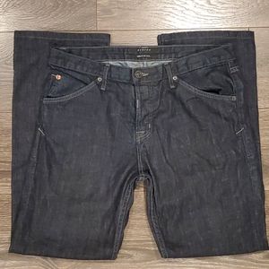 ❤ HUDSON BUTTON FLY STRAIGHT LEG JEANS, SIZE 34